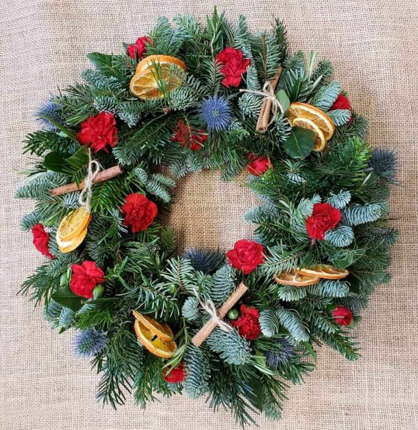 christmas table wreath