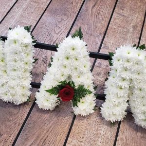 nan flowers-funeral letter tribute-florist-torquay-torbay