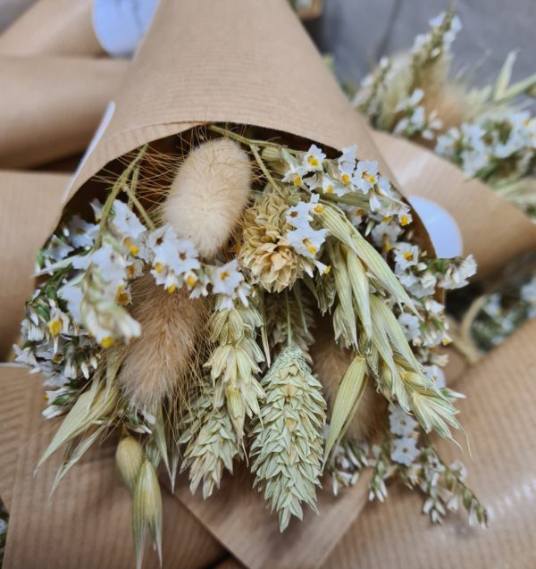 Neutral dried flower bunches