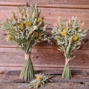 yellow natural dried flowers-wedding flowers-dried flowers-flowers by post-bouquet-bride-bridesmaid-buttonholes