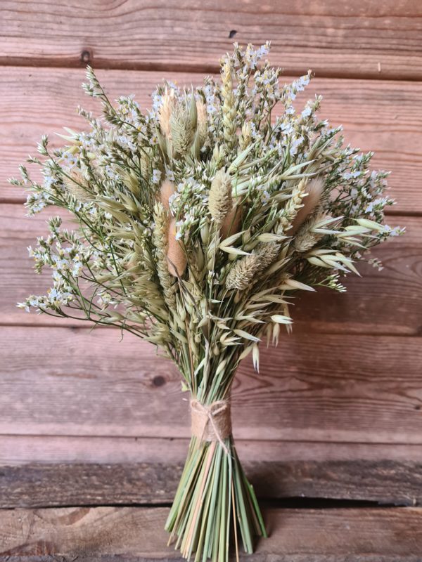 dried neutral flowers-wedding flowers-natural dried-bunny tails-bouquets-bride-bridesmaid-flower girl-dried flowers